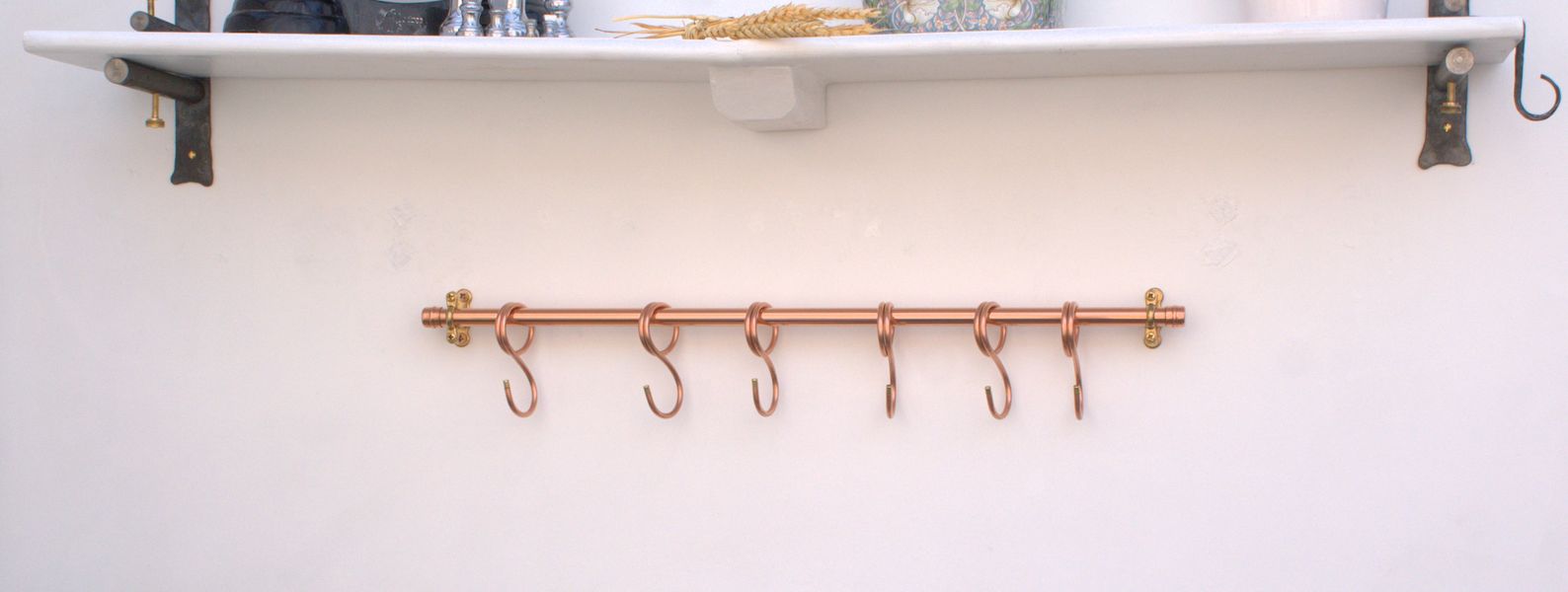 24-inch modern copper pan rack