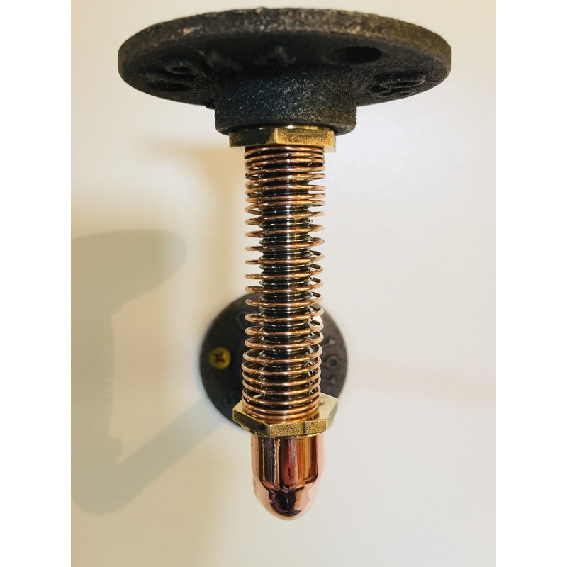 Copper and bronze spring loaded industrial style shelf bracket by SmithWork UK shipped to around the world