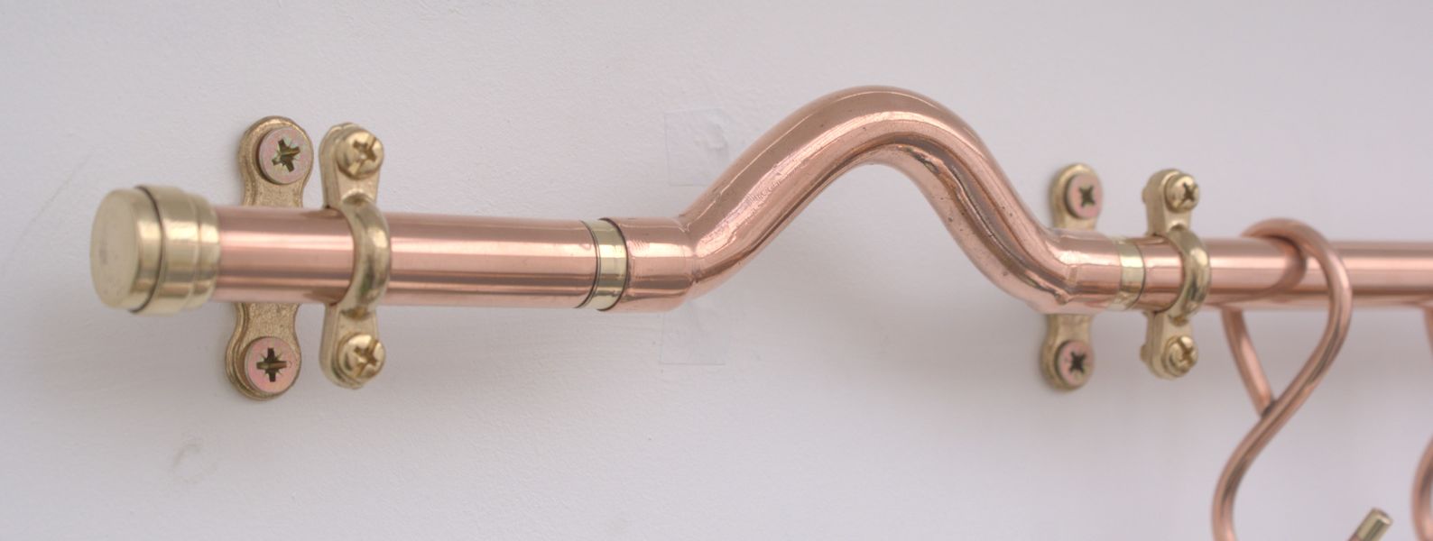 artisan copper pan rail